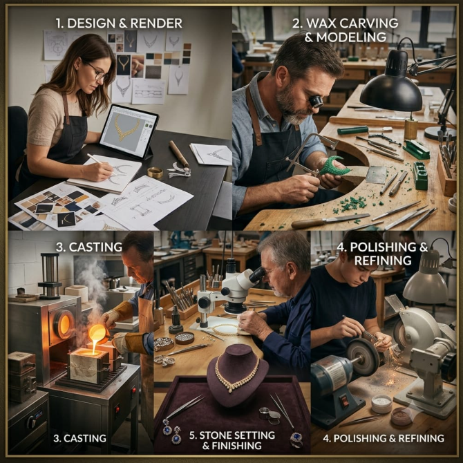Master Goldsmith Artisan at Shreedha Jewellery Manufacturer in Chandigarh